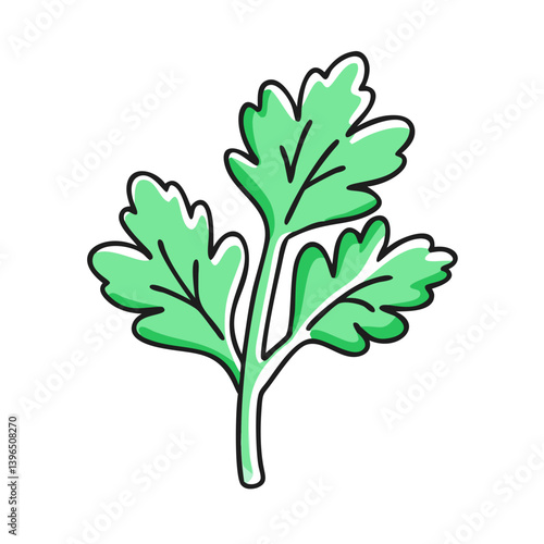 parsley sprig icon, parsley sprig vector illustration-simple illustration of parsley sprig, perfect for parsley sprig logos and icons