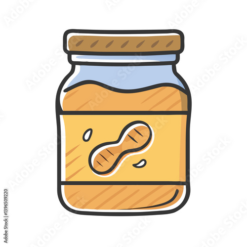 peanut butter jar icon, peanut butter jar vector illustration-simple illustration of peanut butter jar, perfect for peanut butter jar logos and icons
