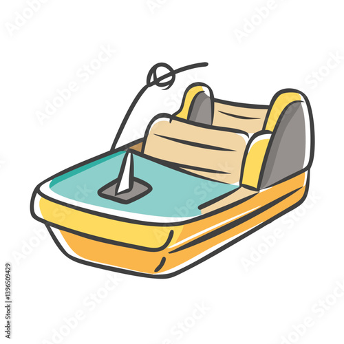pedal boat icon, pedal boat vector illustration-simple illustration of pedal boat, perfect for pedal boat logos and icons