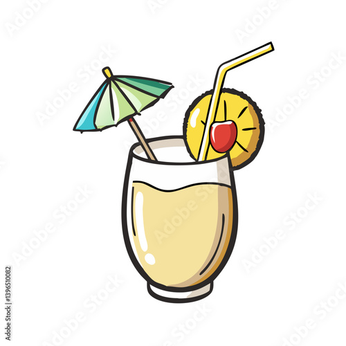 pi a colada icon, pi a colada vector illustration-simple illustration of pi a colada, perfect for pi a colada logos and icons
