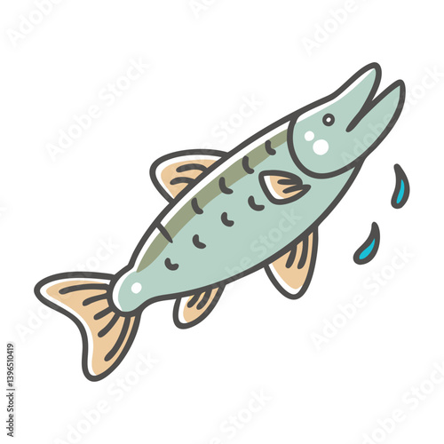 pike icon, pike vector illustration-simple illustration of pike, perfect for pike logos and icons