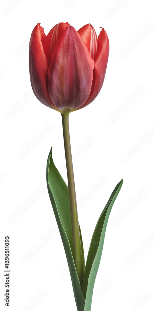 red tulip flower isolated on white background red tulip flower isolated on white background