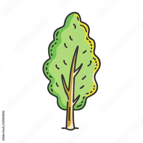 poplar tree icon, poplar tree vector illustration-simple illustration of poplar tree, perfect for poplar tree logos and icons