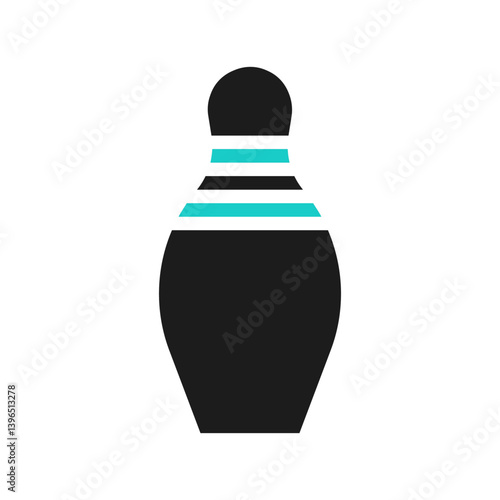 Modern Bowling Pin Illustration Simple and Bold