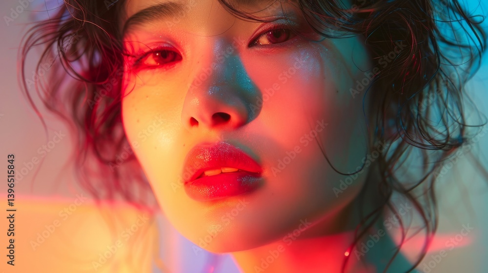 Captivating aura of a serene soul illuminated by vibrant colors in a mystical atmosphere Captivating aura of a serene soul illuminated by vibrant colors in a mystical atmosphere
