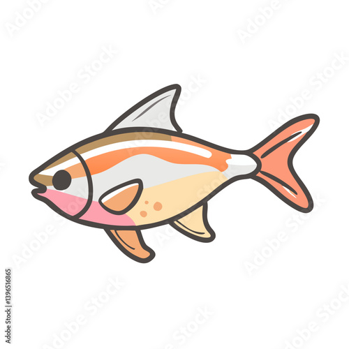 rummy nose tetra fish icon, rummy nose tetra fish vector illustration-simple illustration of rummy nose tetra fish, perfect for rummy nose tetra fish logos and icons