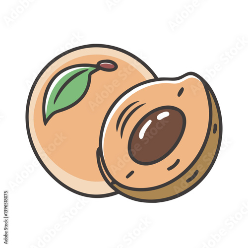sapodilla fruit icon, sapodilla fruit vector illustration-simple illustration of sapodilla fruit, perfect for sapodilla fruit logos and icons
