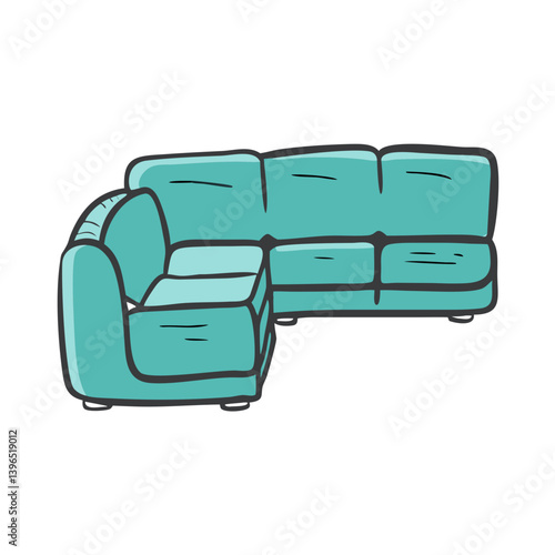sectional sofa icon, sectional sofa vector illustration-simple illustration of sectional sofa, perfect for sectional sofa logos and icons