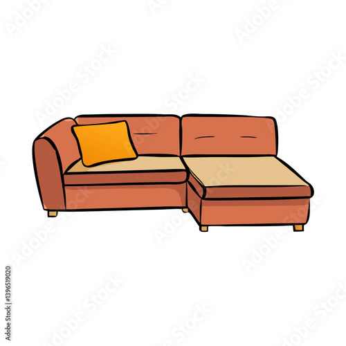 sectional sofa icon, sectional sofa vector illustration-simple illustration of sectional sofa, perfect for sectional sofa logos and icons
