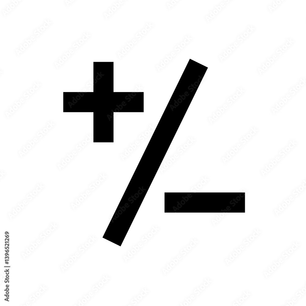 Obraz premium plus minus sign