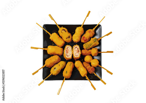 日本食　串揚げ　盛り合わせ