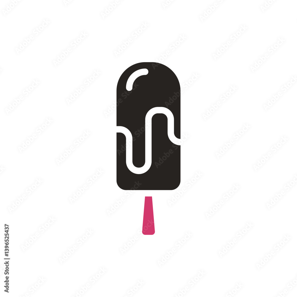 Monochrome Chocolate Bar with Pink Stick Minimal Monochrome Chocolate Bar with Pink Stick Minimal