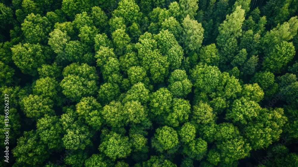 Overhead View of Lush Forest Canopy, Dense Woodland Scenery, Natural Beauty Overhead View of Lush Forest Canopy, Dense Woodland Scenery, Natural Beauty
