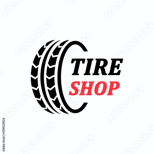 Auto Tire Shop or Tyre Service Logo Vector. Car, Truck, and SUV Wheel Repair Branding