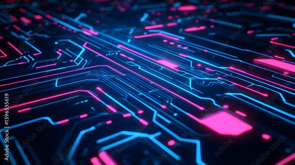 Neon Blue and Pink Wave Background with Glowing Lines and Patterns Neon Blue and Pink Wave Background with Glowing Lines and Patterns