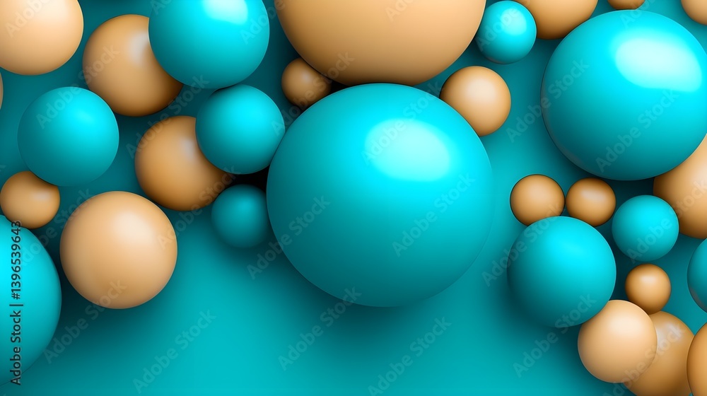 Abstract Composition of Matte Spheres in Vibrant Colors and Textures Abstract Composition of Matte Spheres in Vibrant Colors and Textures