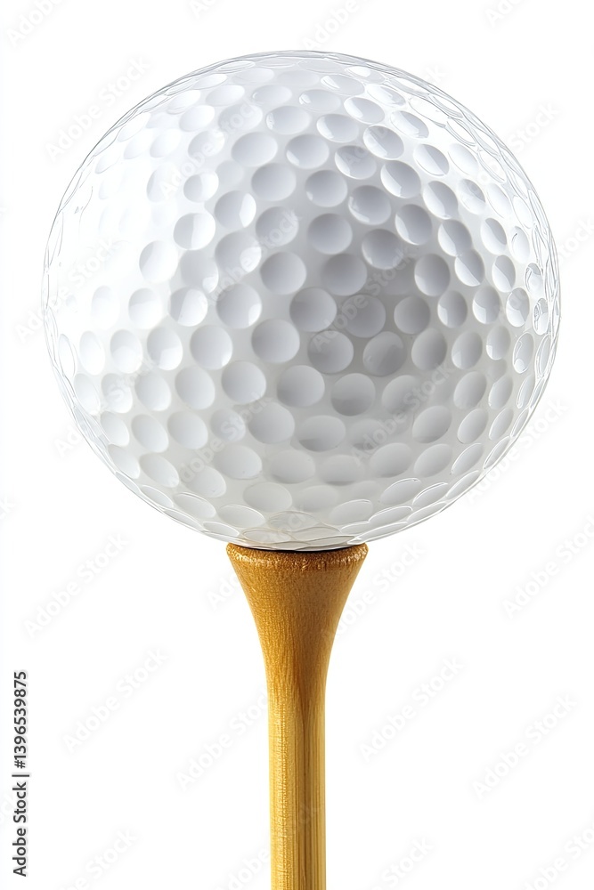 Golf ball on tee Golf ball on tee
