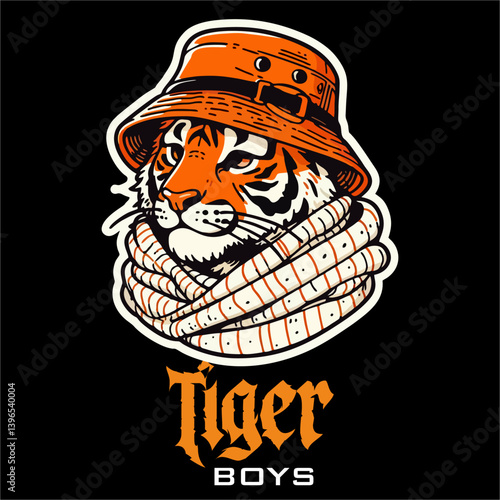 A vector of Logo Tiger for Football fans ultras hooligans 