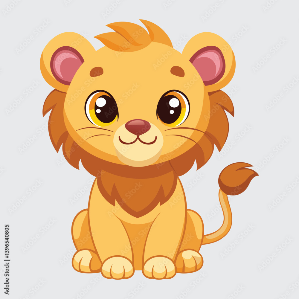 Simple illustration of lion Simple illustration of lion