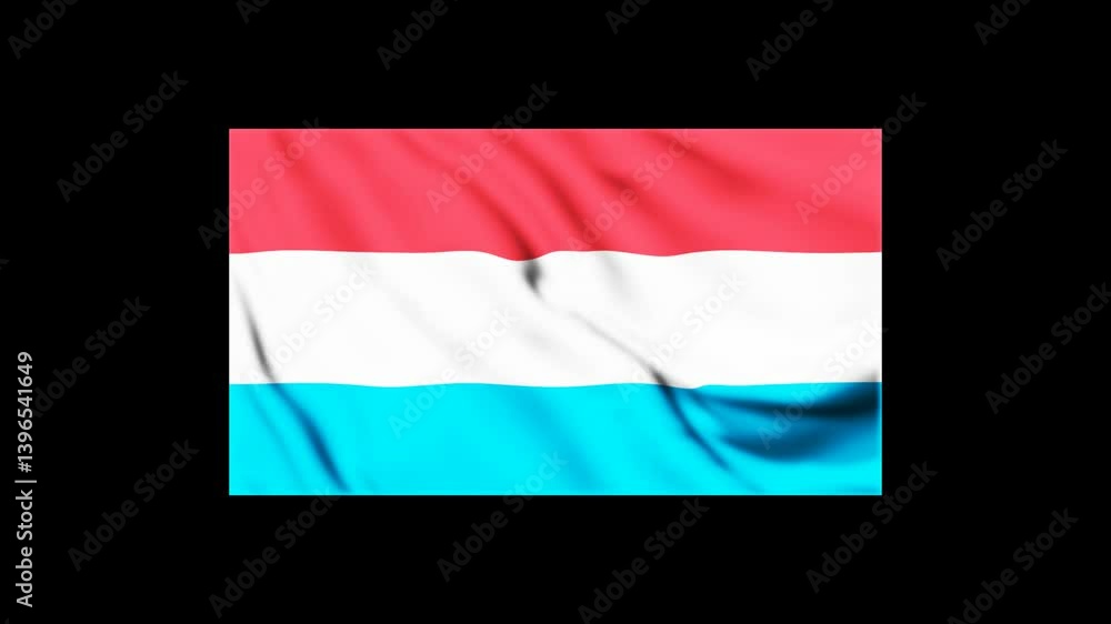 Luxembourg flag fluttering in the wind Luxembourg flag fluttering in the wind
