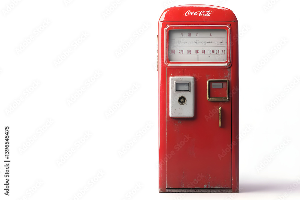 Vintage Drink Vending Machine: Red, Retro