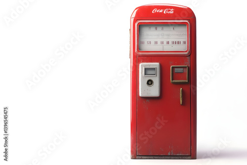 Obraz na płótnie Vintage Drink Vending Machine: Red, Retro w salonie
