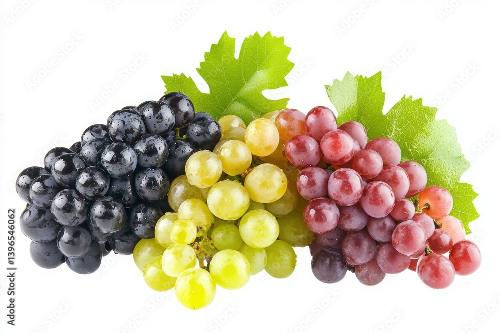 Assorted Grapes Still Life Featuring Red Green and Black Varieties Assorted Grapes Still Life Featuring Red Green and Black Varieties