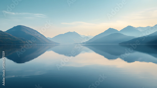 Wallpaper Mural mountain, landscape, sky, mountains, fog, sunset, nature, sunrise, clouds, lake, cloud, mist, morning, hill, view, forest, dawn, winter, blue, sun, valley, water, evening, misty, tree Torontodigital.ca