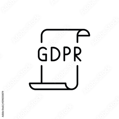 General Data Protection Regulation icon. Simple GDPR safe icon for social media, app, and web design. Vector illustration