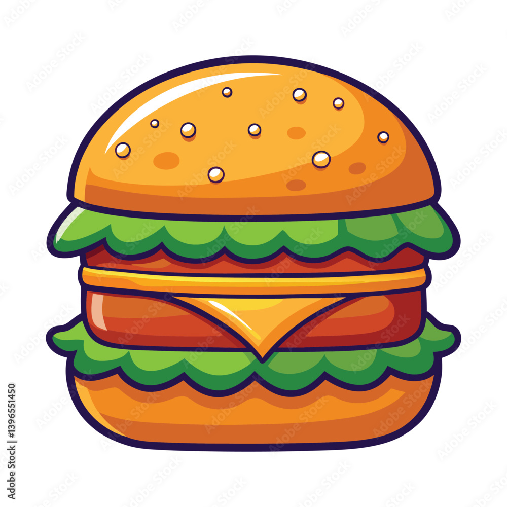 Burger with fries and a cheeseburger on a white background Burger with fries and a cheeseburger on a white background
