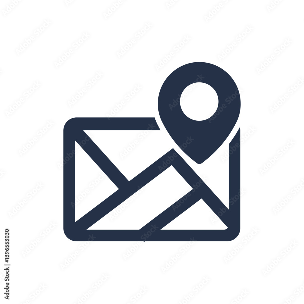 Map location icon. Solid glyph series icon Map location icon. Solid glyph series icon