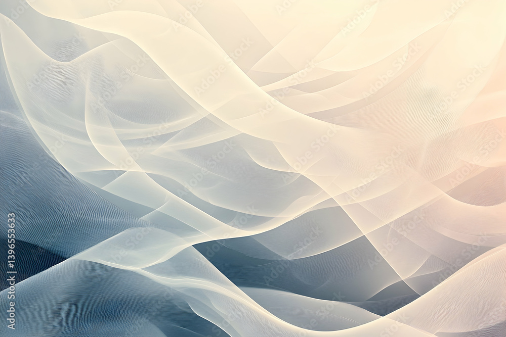 A study in flowing, translucent fabrics with soft color gradients. A study in flowing, translucent fabrics with soft color gradients.