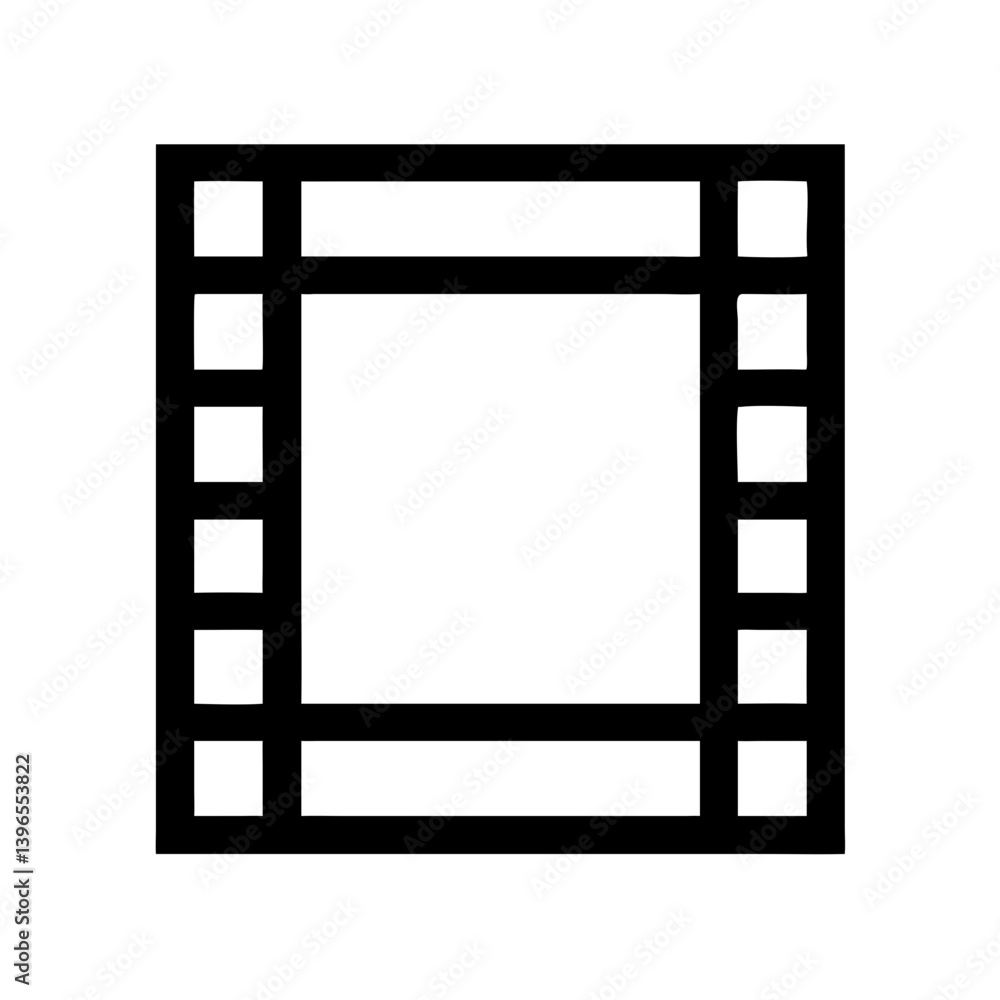 Film Strip Frame with Borders Icon Design Film Strip Frame with Borders Icon Design