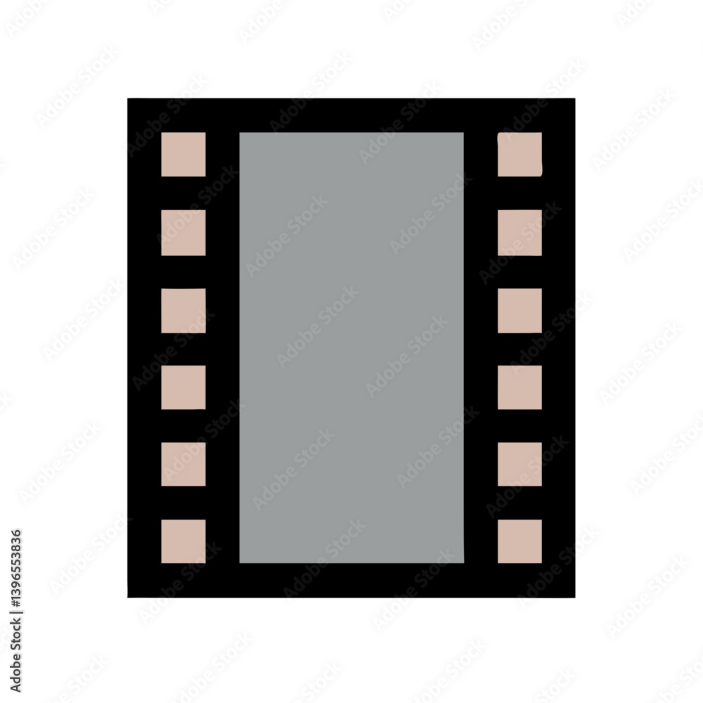 Film Strip Frame with Borders Icon Design Film Strip Frame with Borders Icon Design
