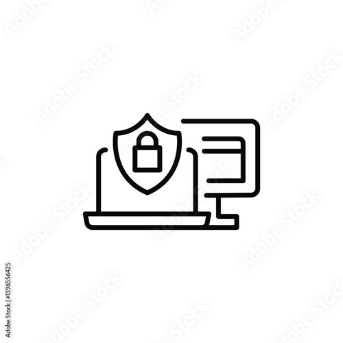 Device safe icon. Simple device security icon for social media, app, and web design. Vector illustration