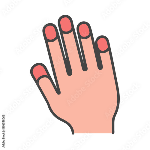Fingernails on Human Hand Icon Design