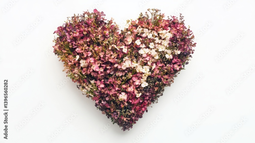 Design a heart made of flowers with gratitude for World Gratitude Day, isolated on white background Design a heart made of flowers with gratitude for World Gratitude Day, isolated on white background