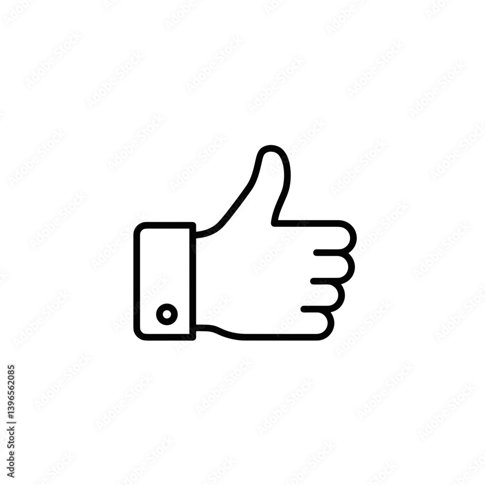 Hand gesture showing approval in minimalist style Hand gesture showing approval in minimalist style