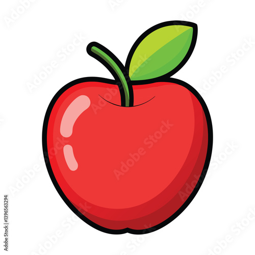 red apple vector illustration