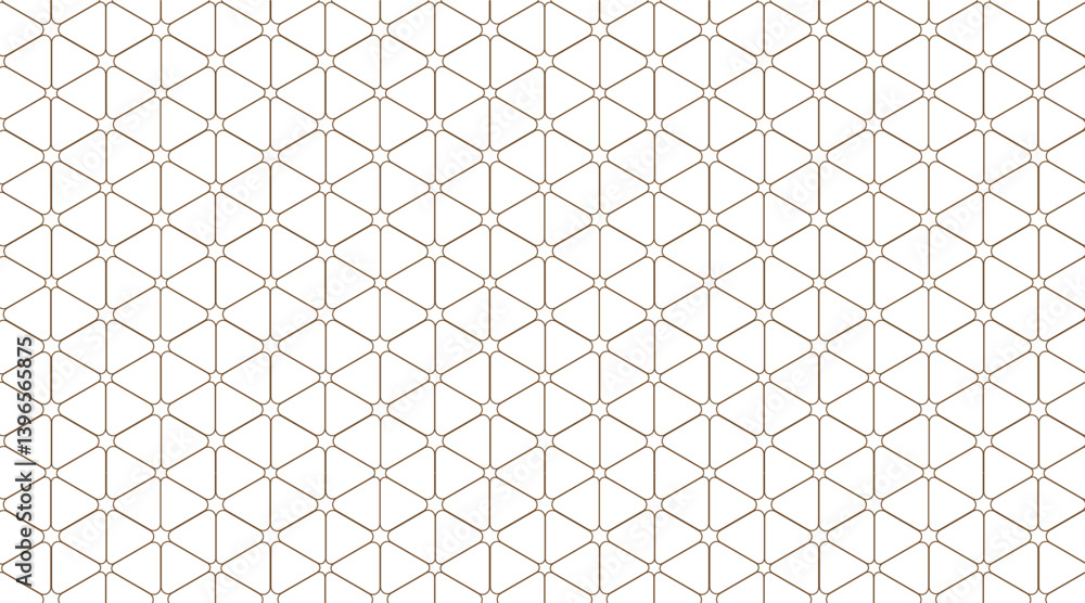 Fototapeta premium Geometric pattern design | Texture background with hexagonal, triangle, circular shape and light effect | Abstract line background with premium brown colour