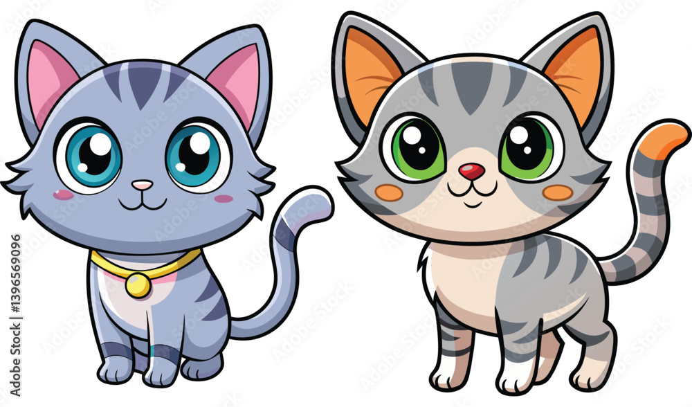 Fototapeta premium Cute cat set
