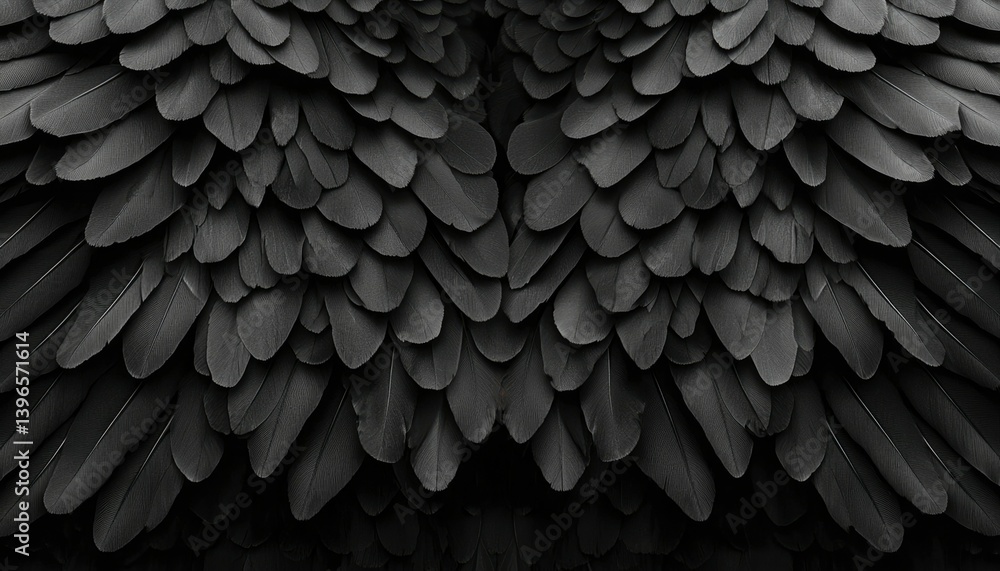 Close-up of dark bird wings Close-up of dark bird wings