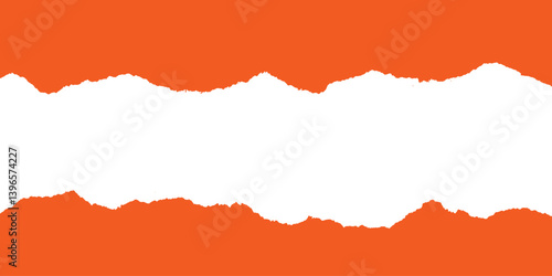 Wallpaper Mural Abstract torn paper orange color ripped paper background poster banner, design vector file Torontodigital.ca