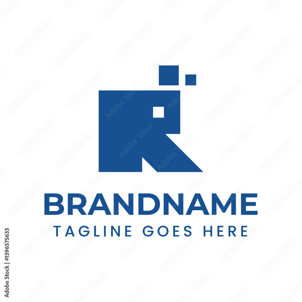 Fototapeta premium Letter R Arrow Technology Logo, symbolizing progress, innovation, and technology