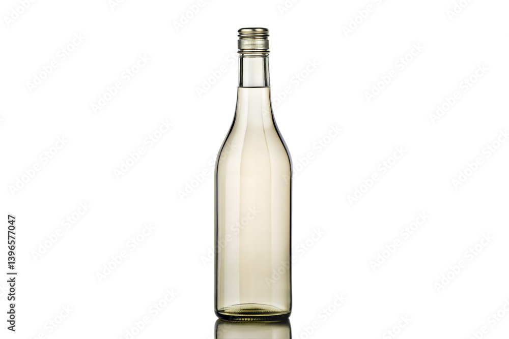 Glass Bottle of White Liquid Glass Bottle of White Liquid