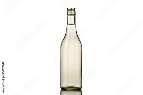 Glass Bottle of White Liquid