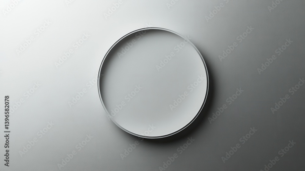 A minimalist circular plate resting on a smooth surface, showcasing modern design with a sleek, clean aesthetic. A minimalist circular plate resting on a smooth surface, showcasing modern design with a sleek, clean aesthetic.