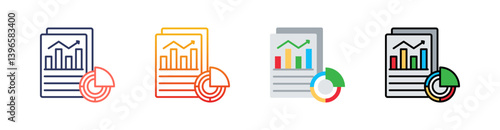 Segmentation Multi Style Icon Set Vector 