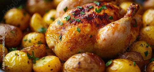 Roasted Cornish Hen with Roasted Potatoes: A Delicious and Flavorful Dish