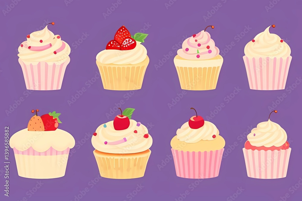 set of cupcakes set of cupcakes